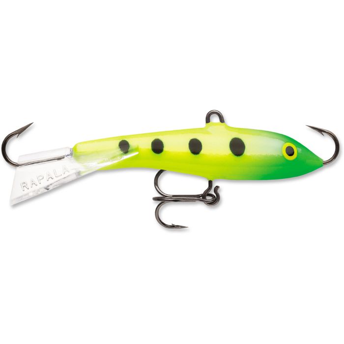 Зимняя приманка Rapala Jigging Rap Ice Fishing Lure - Glow Slimy Lime, 5/16oz, 2in
