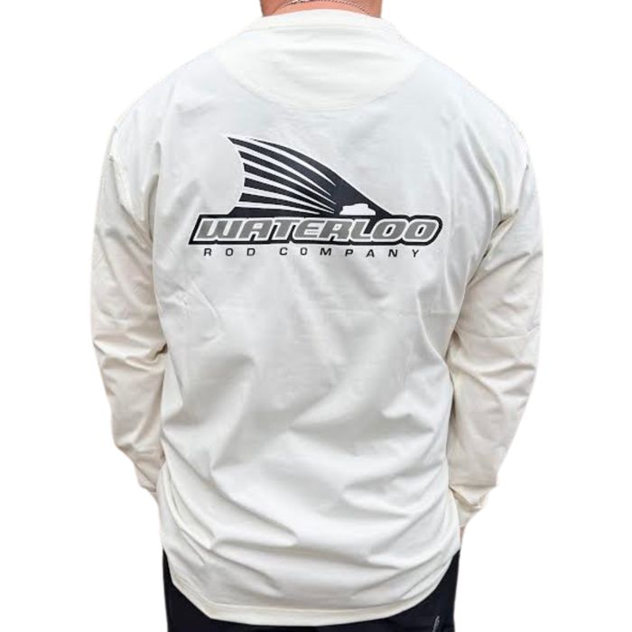 Рыболовная рубашка Waterloo Rods Waterloo Light Beige Long Sleeve Shirt - Tails Up Logo