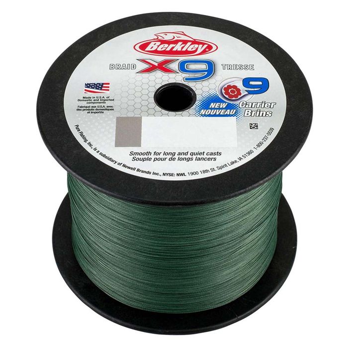 Плетёный шнур Berkley x9 Braided Fishing Line (2188 yd Spools)
