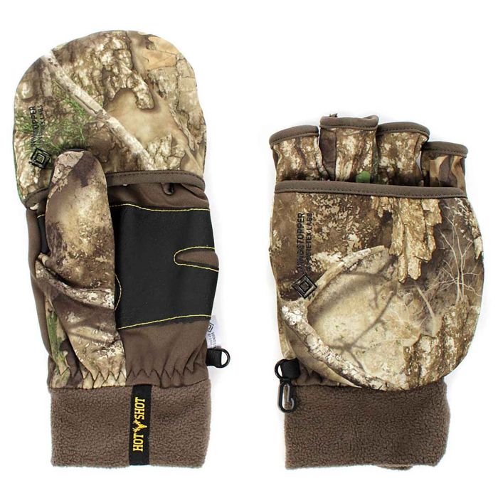 Перчатки Hot Shot Men's Realtree APX Performance Stretch Fleece Pop-Top Hunting