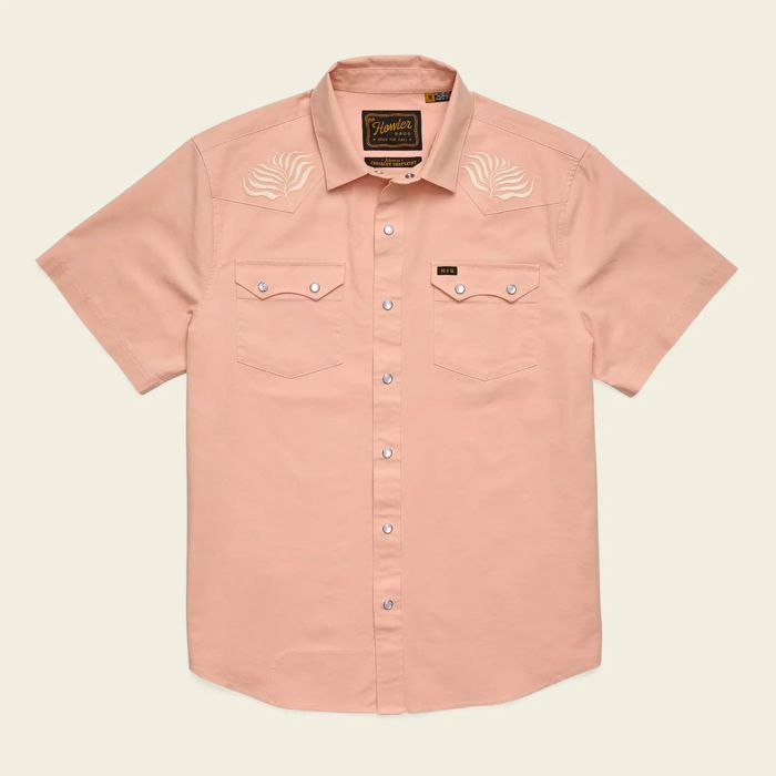 Рыболовная рубашка Howler Bros Crosscut Deluxe Shortsleeve Shirt ~ Seagrass Coral Oxford