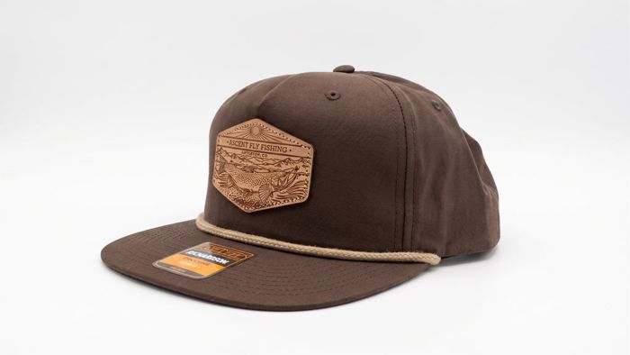 Головной убор Ascent Fly Fishing Brown Canvas Rope Hat, Embossed Leather Patch