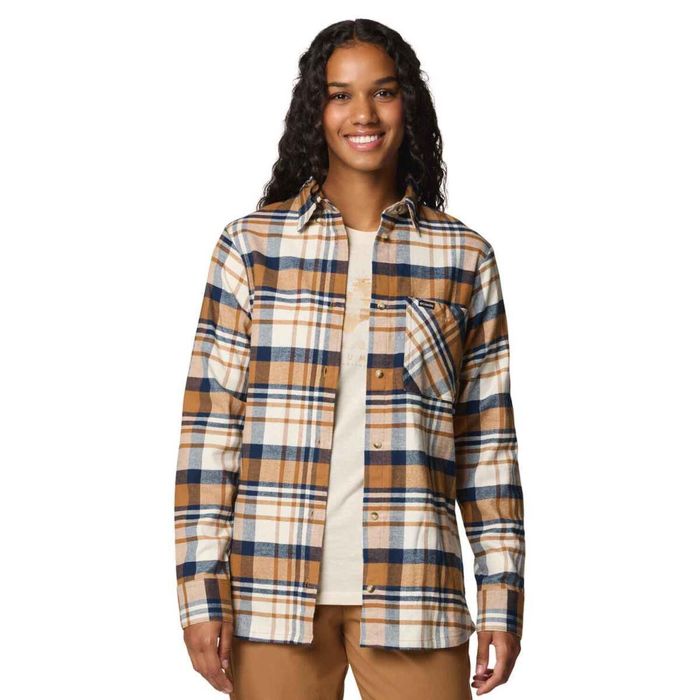 Рыболовная рубашка Columbia Women's Calico Basin Flannel Long Sleeve Casual Shirt