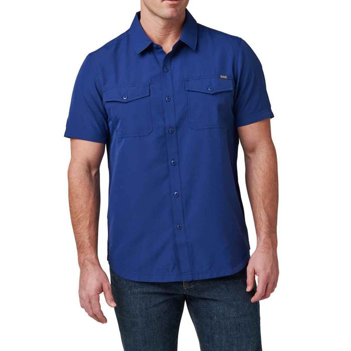 Рыболовная рубашка 5.11 Tactical 5.11 Men's Marksman Short Sleeve Tactical Shirt - Blue Mu