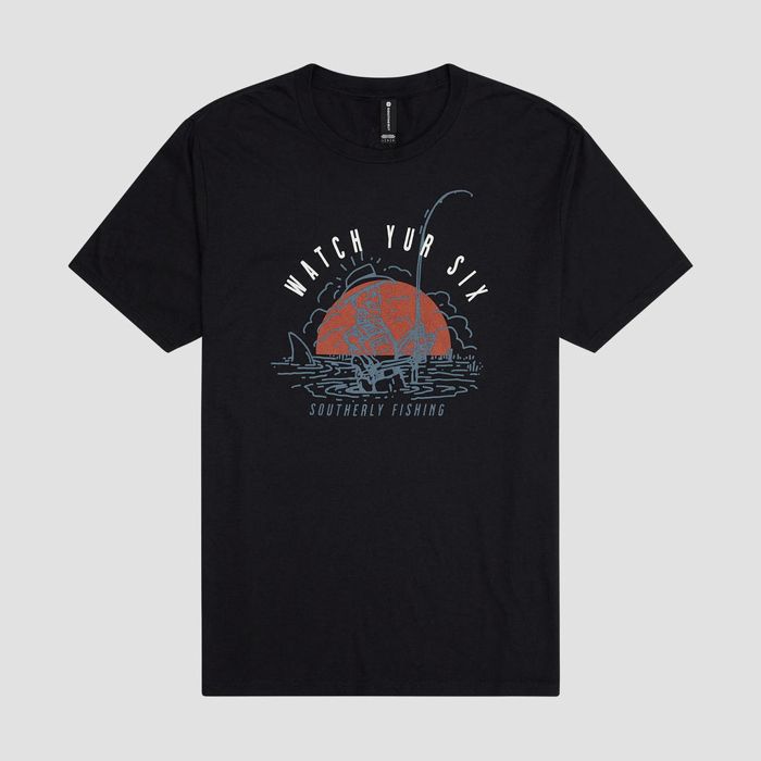Рыболовная рубашка Southerly Watch Yur Six Skeleton Tee - Black