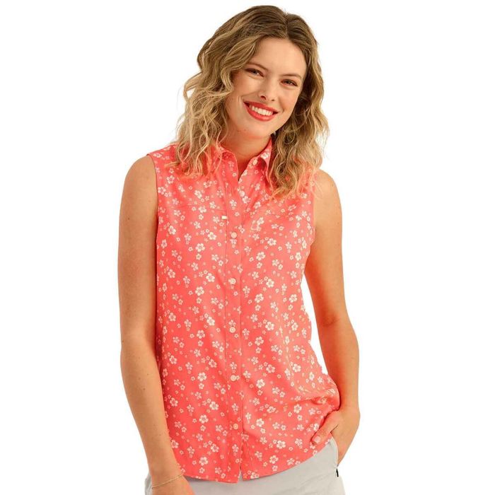 Рыболовная рубашка Huk Women's Tide Point Printed Sleeveless Fishing Shirt