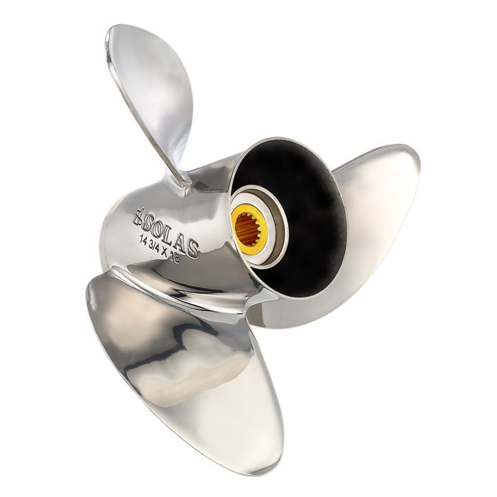 Гребной винт Solas 3-Blade Prop, Pressed Rubber Hub / Stainless Steel, 13 dia x 21 pitch,