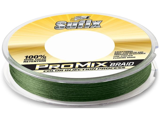 Плетёный шнур Sufix ProMix Braided Fishing Line 15lb 150yd Low-Vis Green