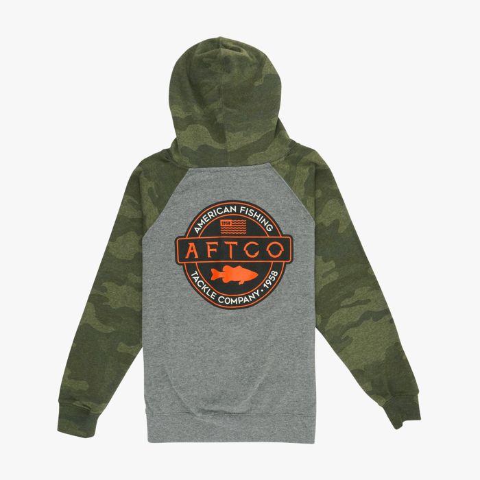 Рыболовная рубашка Youth Bass Patch Pullover Hoodie