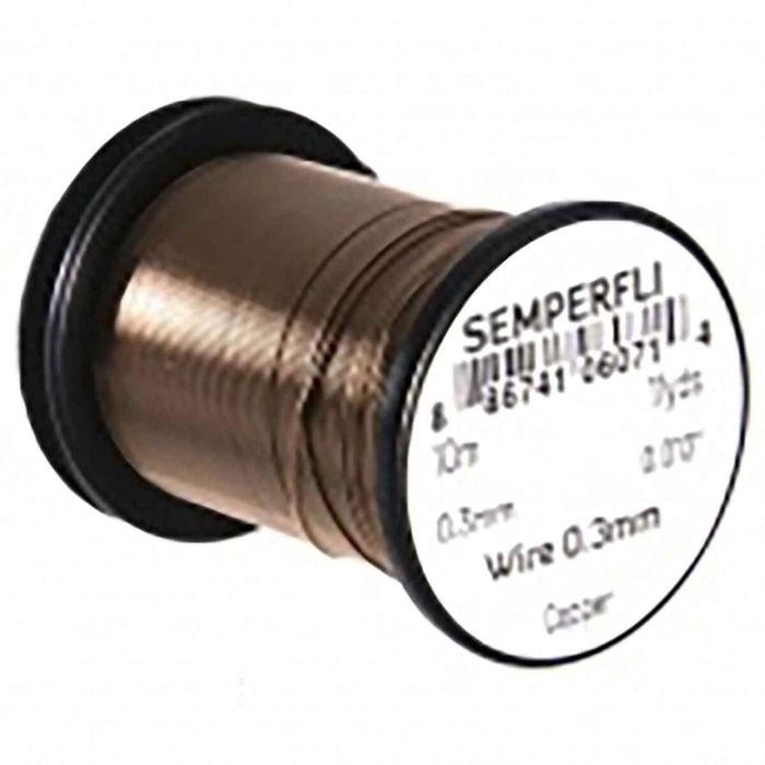 Материал для вязания мушек Semperfli Fly Tying Wire - Copper, 0.012in, 10yds, 1 Pack