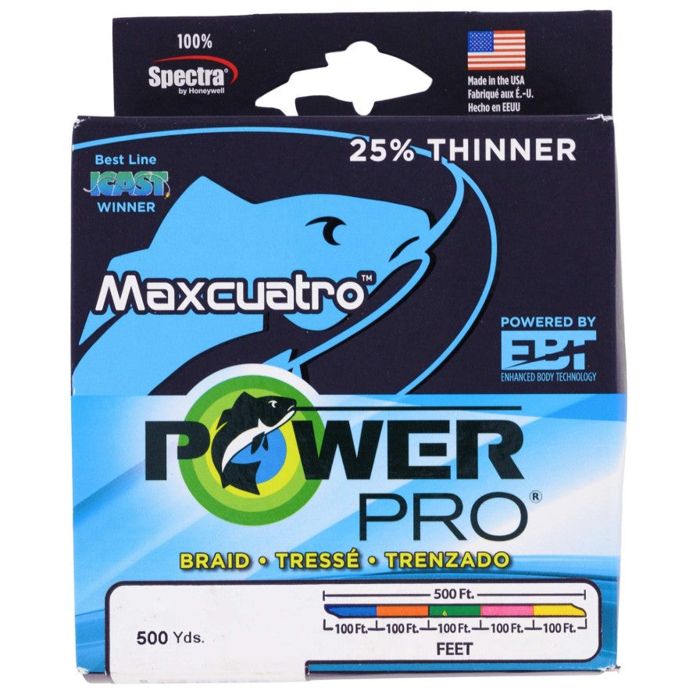 Плетёный шнур Shimano PowerPro Maxcuatro Metered Braided Fishing Line - 500yd