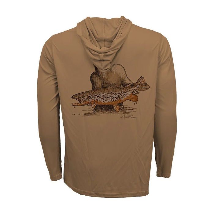 Рыболовная рубашка Rep Your Water Fly Fish Food Logo - RepYourWater Hero Squatch ECO50 Per