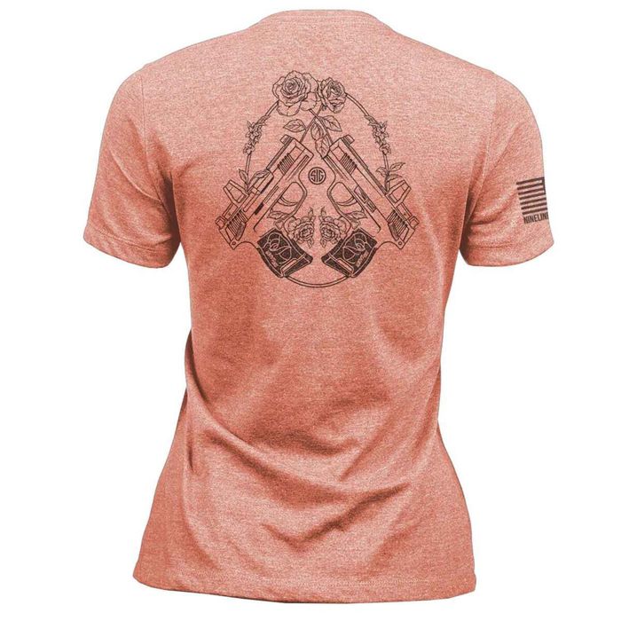 Рыболовная рубашка Nine Line Women's Rose Sig Sauer V2 Short Sleeve Casual Shirt