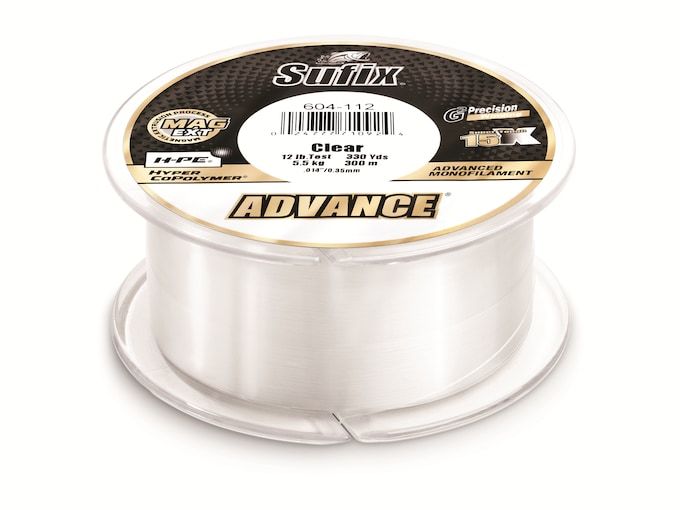 Sufix Advance монофильная леска 12 lb, 330 ярдов, прозрачная